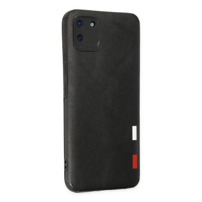 Newface Realme C11 Kılıf Loop Deri Silikon - Siyah