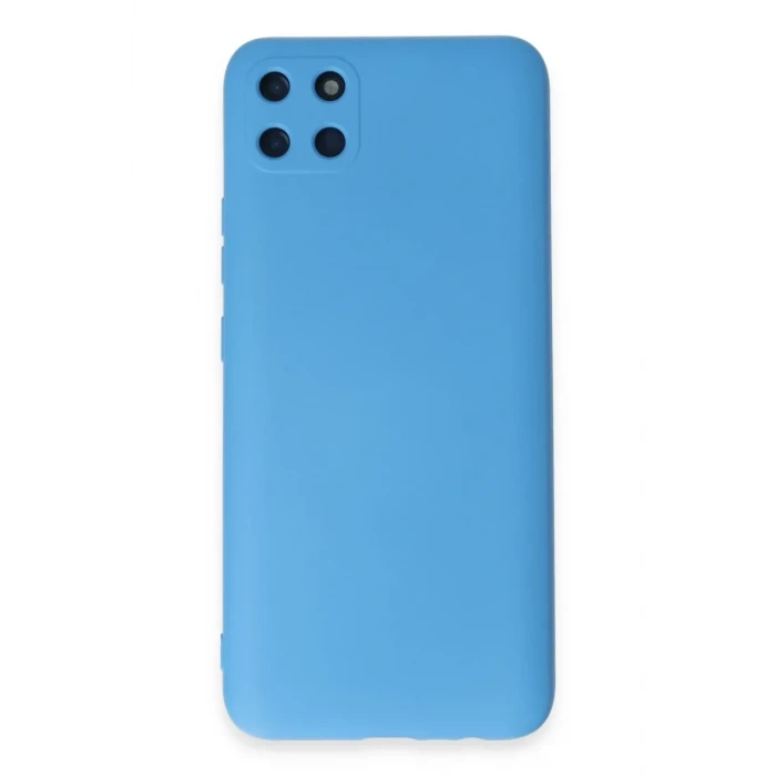 Newface Realme C11 Kılıf Nano içi Kadife Silikon - Mavi