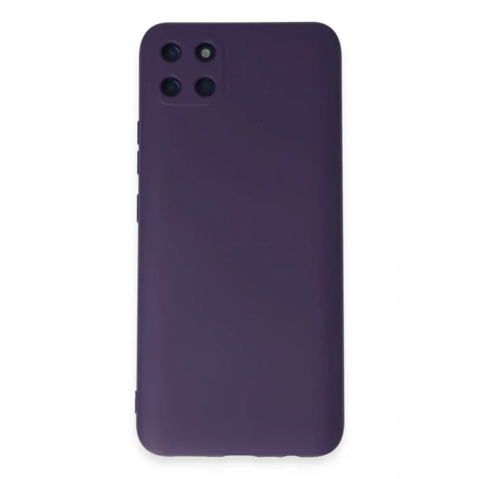 Newface Realme C11 Kılıf Nano içi Kadife Silikon - Mor