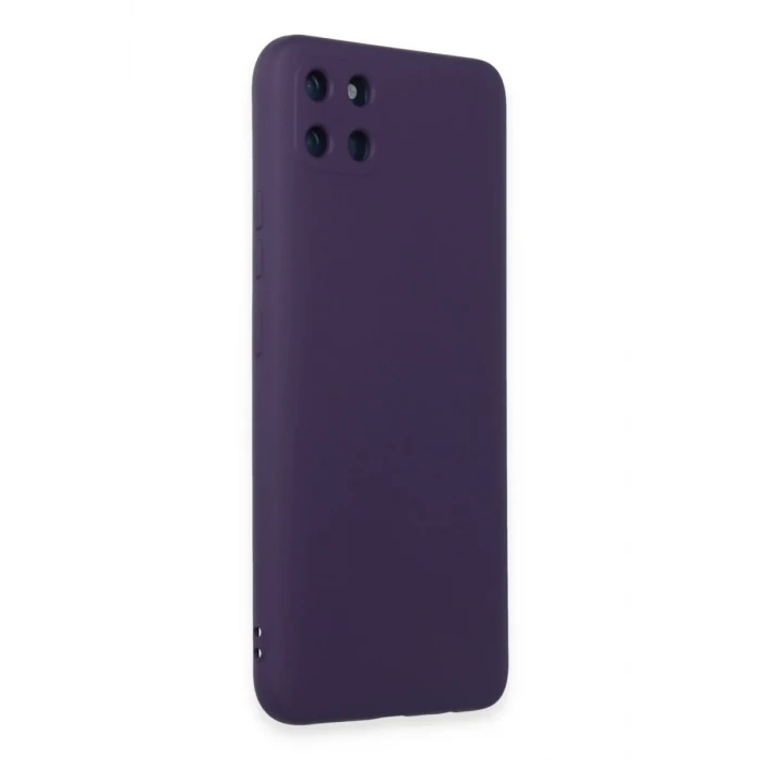 Newface Realme C11 Kılıf Nano içi Kadife Silikon - Mor