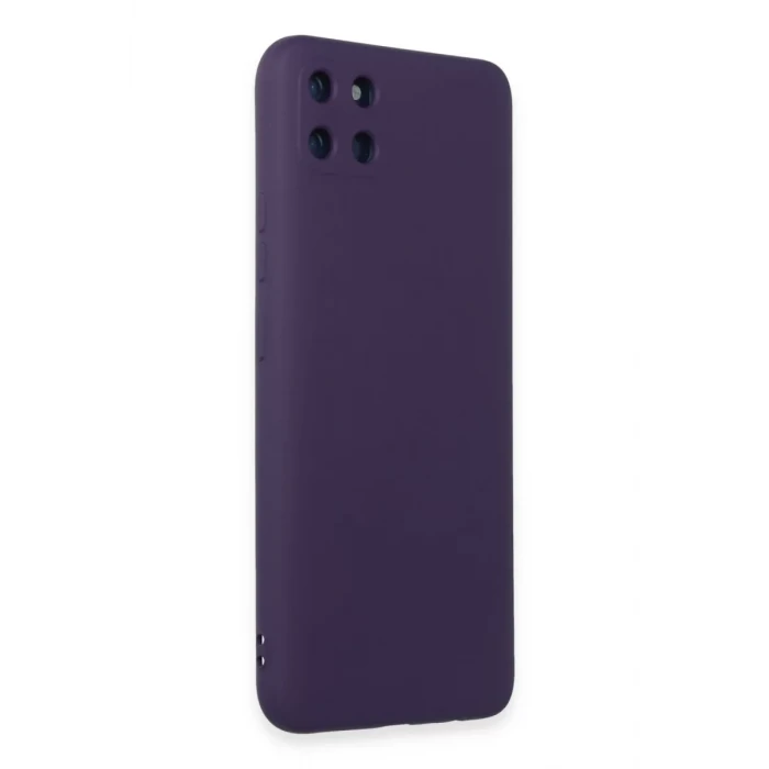 Newface Realme C11 Kılıf Nano içi Kadife Silikon - Mor