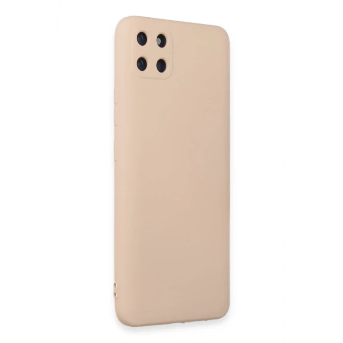 Newface Realme C11 Kılıf Nano içi Kadife Silikon - Pudra