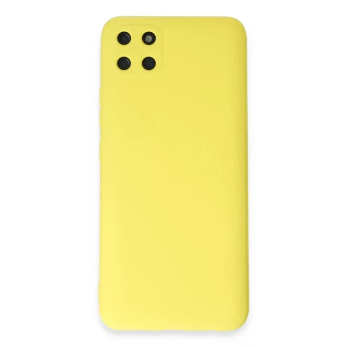 Newface Realme C11 Kılıf Nano içi Kadife Silikon - Sarı