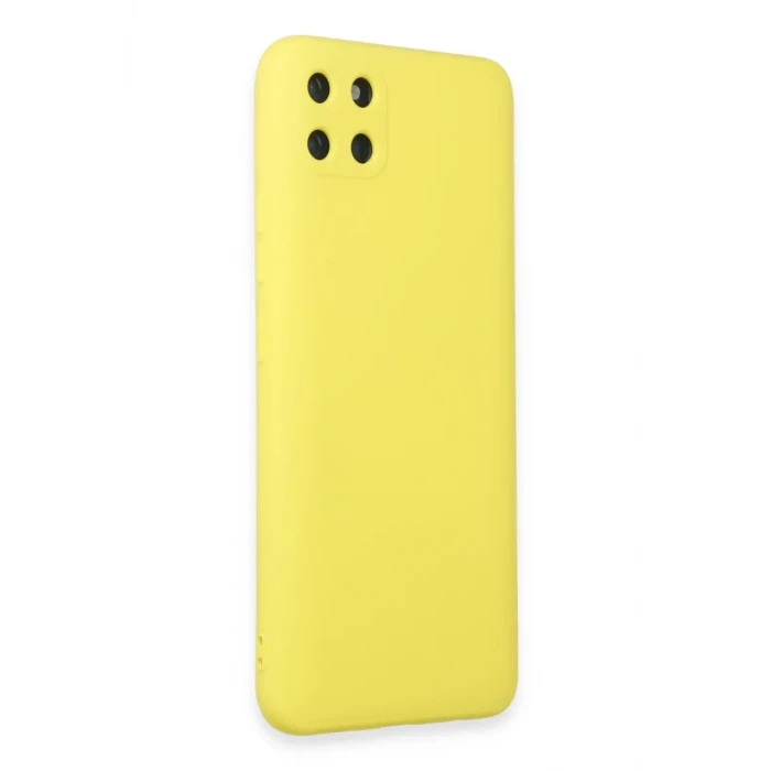 Newface Realme C11 Kılıf Nano içi Kadife Silikon - Sarı