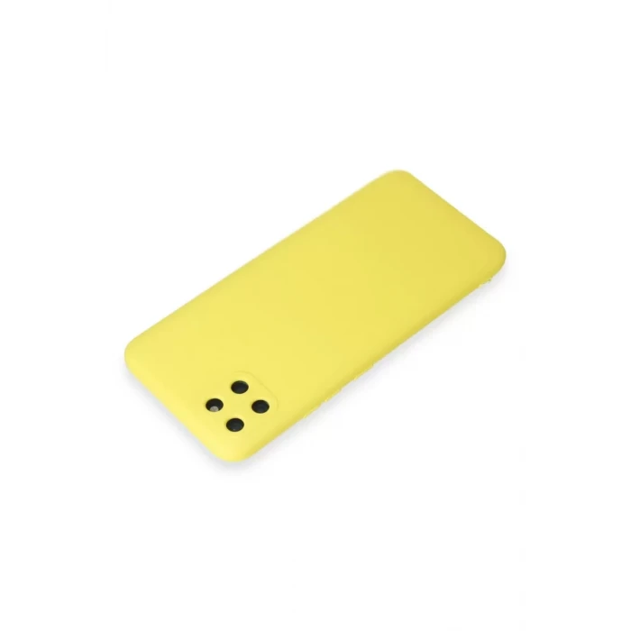 Newface Realme C11 Kılıf Nano içi Kadife Silikon - Sarı