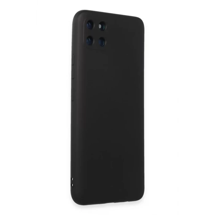 Newface Realme C11 Kılıf Nano içi Kadife Silikon - Siyah
