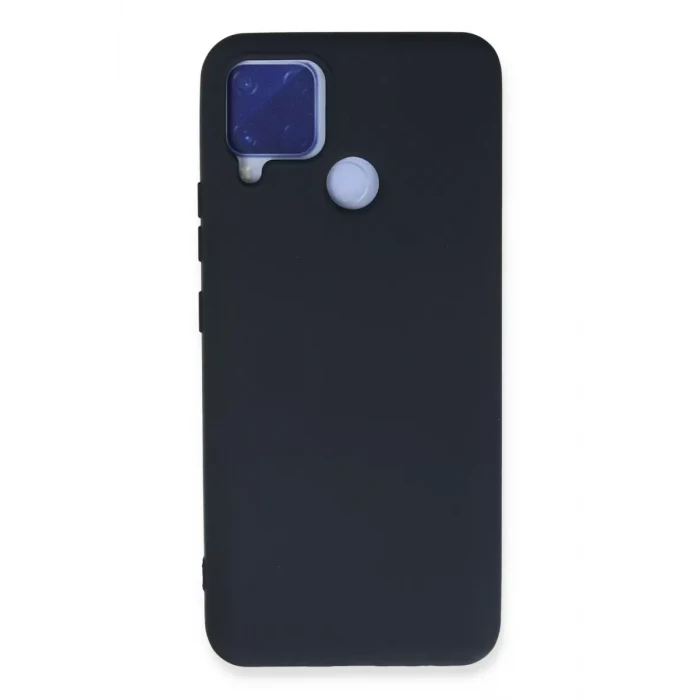 Newface Realme C15 Kılıf Nano içi Kadife Silikon - Lacivert