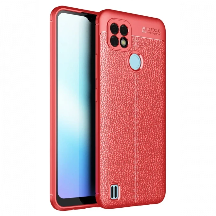 Newface Realme C21 Kılıf Auto Focus Kapak - Kırmızı