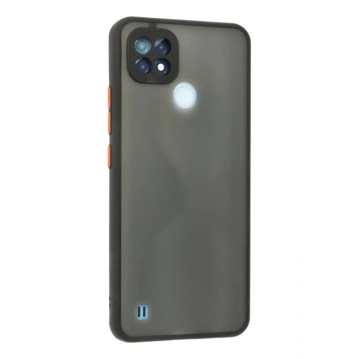 Newface Realme C21 Kılıf Montreal Silikon Kapak - Siyah