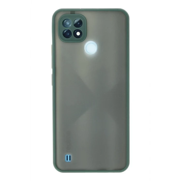 Newface Realme C21 Kılıf Montreal Silikon Kapak - Yeşil
