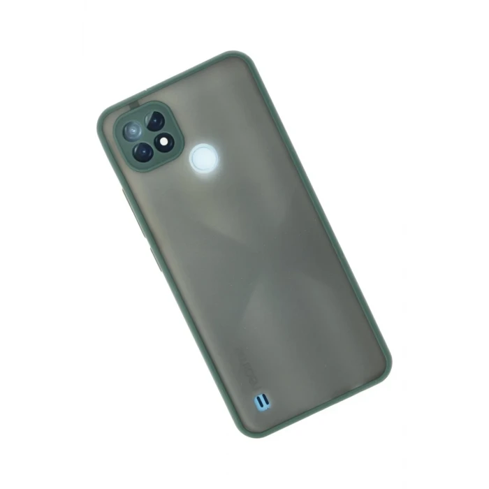 Newface Realme C21 Kılıf Montreal Silikon Kapak - Yeşil