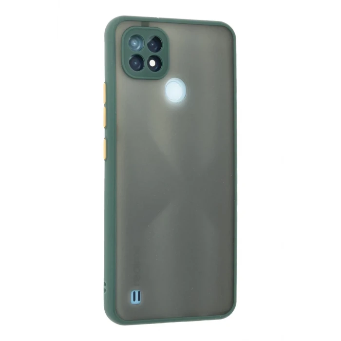 Newface Realme C21 Kılıf Montreal Silikon Kapak - Yeşil