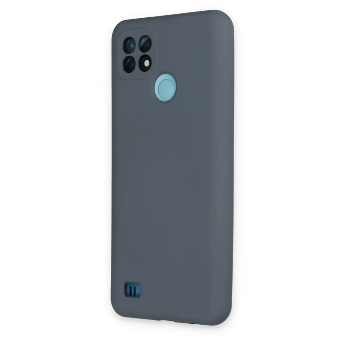 Newface Realme C21 Kılıf Nano içi Kadife Silikon - Gri