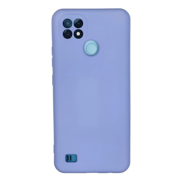 Newface Realme C21 Kılıf Nano içi Kadife Silikon - Lila
