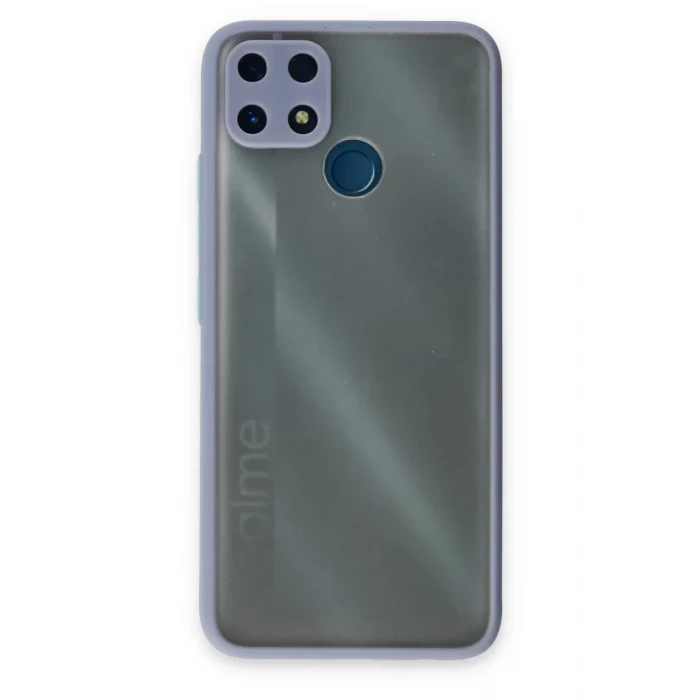 Newface Realme C25 Kılıf Montreal Silikon Kapak - Gri
