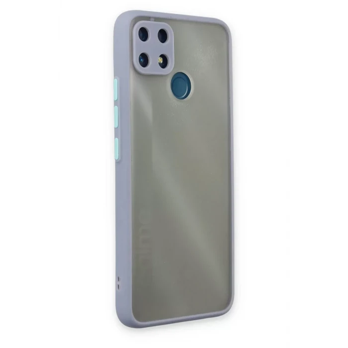 Newface Realme C25 Kılıf Montreal Silikon Kapak - Gri