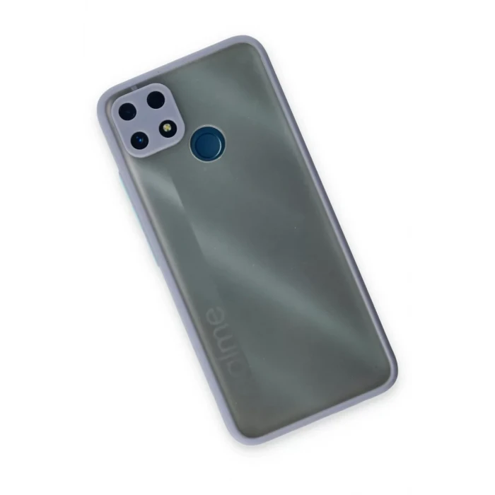 Newface Realme C25 Kılıf Montreal Silikon Kapak - Gri
