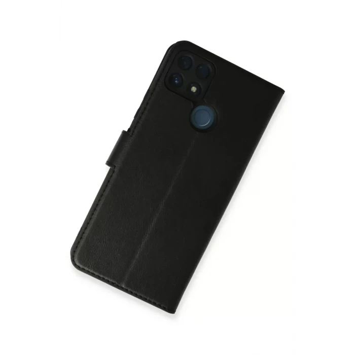 Newface Realme C25 Kılıf Trend S Plus Kapaklı Kılıf - Siyah