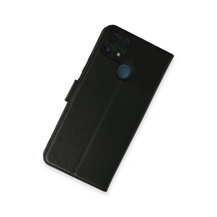 Newface Realme C25 Kılıf Trend S Plus Kapaklı Kılıf - Siyah