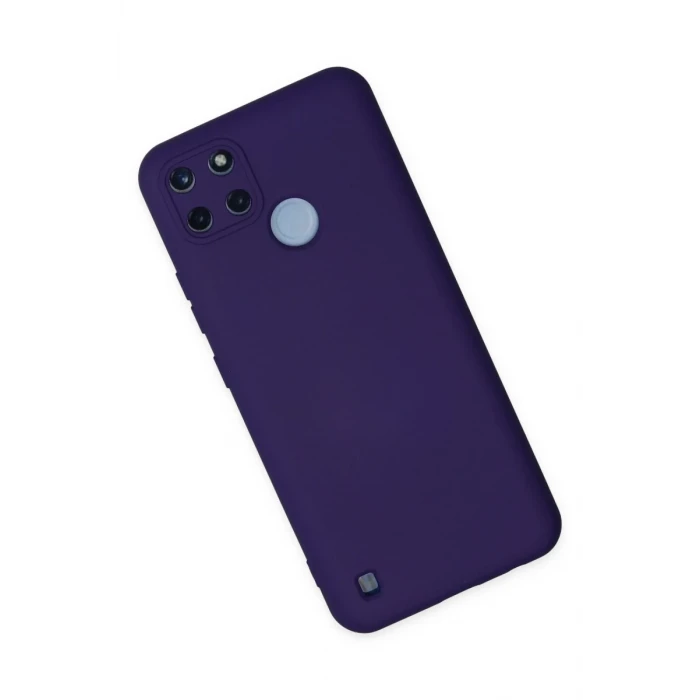Newface Realme C25Y Kılıf Nano içi Kadife Silikon - Mor