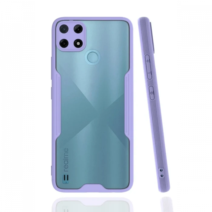 Newface Realme C25Y Kılıf Platin Silikon - Lila