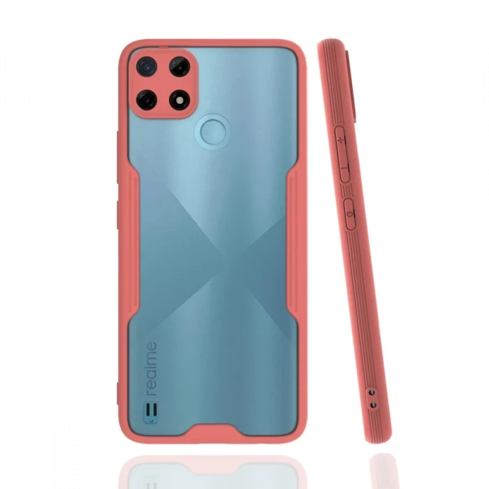 Newface Realme C25Y Kılıf Platin Silikon - Pembe