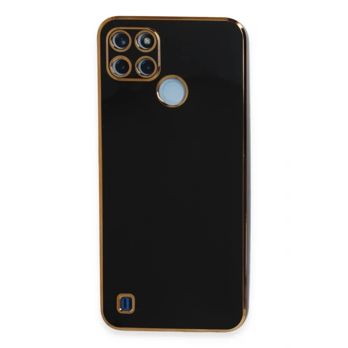 Newface Realme C25Y Kılıf Volet Silikon - Siyah