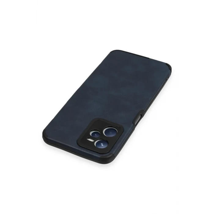 Newface Realme C35 Kılıf Loop Deri Silikon - Lacivert
