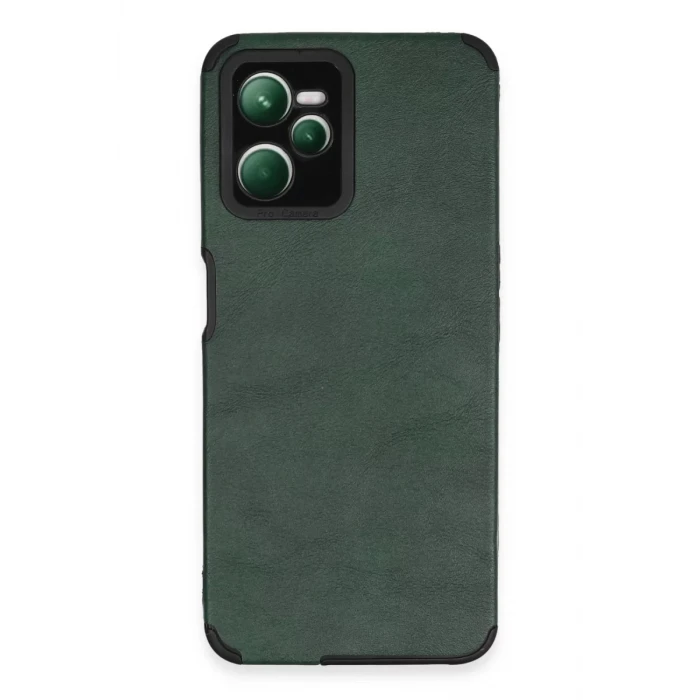 Newface Realme C35 Kılıf Loop Deri Silikon - Yeşil