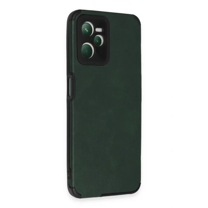 Newface Realme C35 Kılıf Loop Deri Silikon - Yeşil