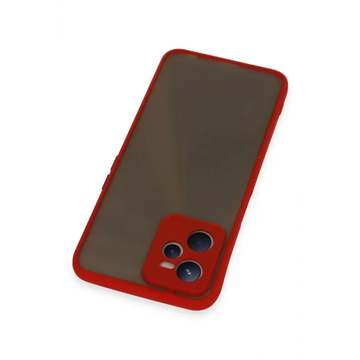 Newface Realme C35 Kılıf Montreal Silikon Kapak - Kırmızı