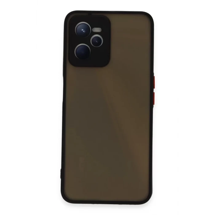 Newface Realme C35 Kılıf Montreal Silikon Kapak - Siyah