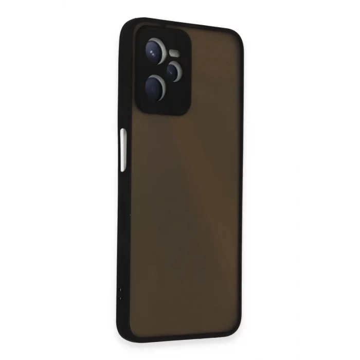 Newface Realme C35 Kılıf Montreal Silikon Kapak - Siyah