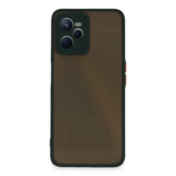 Newface Realme C35 Kılıf Montreal Silikon Kapak - Yeşil