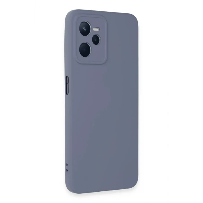 Newface Realme C35 Kılıf Nano içi Kadife Silikon - Gri