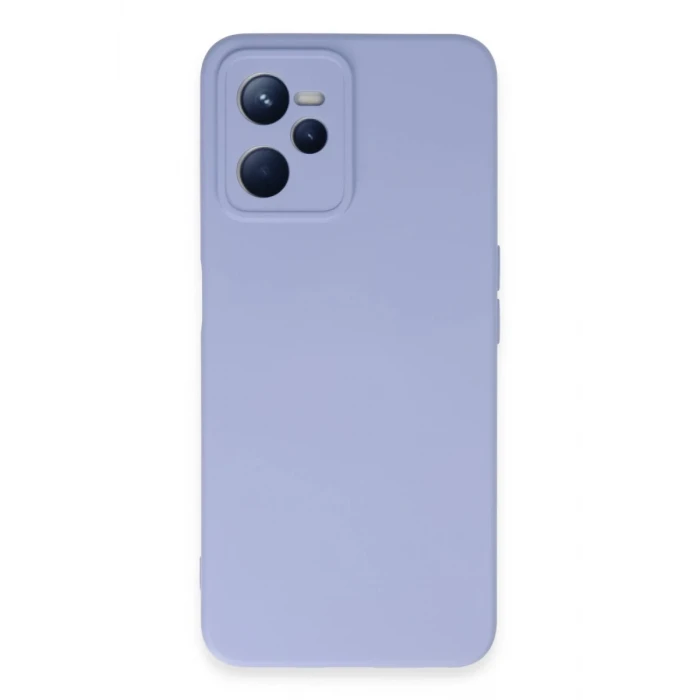 Newface Realme C35 Kılıf Nano içi Kadife Silikon - Lila