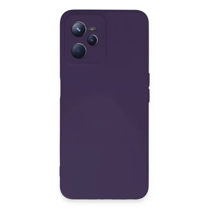 Newface Realme C35 Kılıf Nano içi Kadife Silikon - Mor