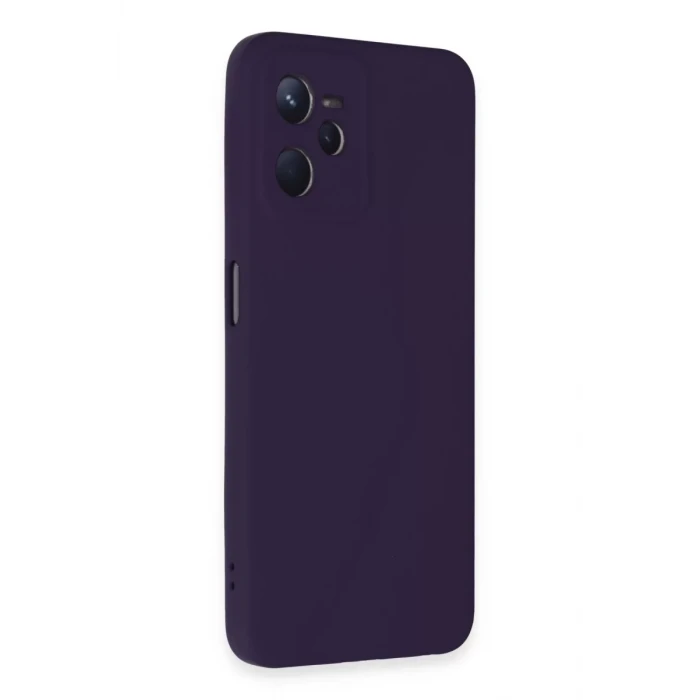 Newface Realme C35 Kılıf Nano içi Kadife Silikon - Mor