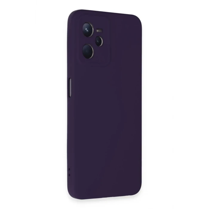 Newface Realme C35 Kılıf Nano içi Kadife Silikon - Mor