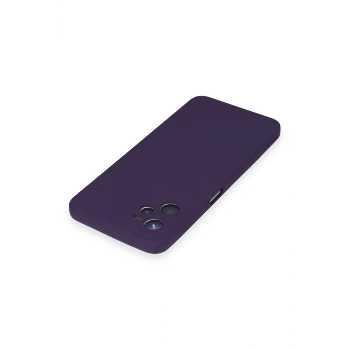Newface Realme C35 Kılıf Nano içi Kadife Silikon - Mor