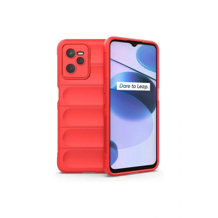 Newface Realme C35 Kılıf Optimum Silikon - Kırmızı