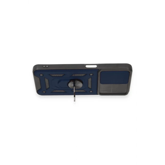 Newface Realme C35 Kılıf Pars Lens Yüzüklü Silikon - Lacivert