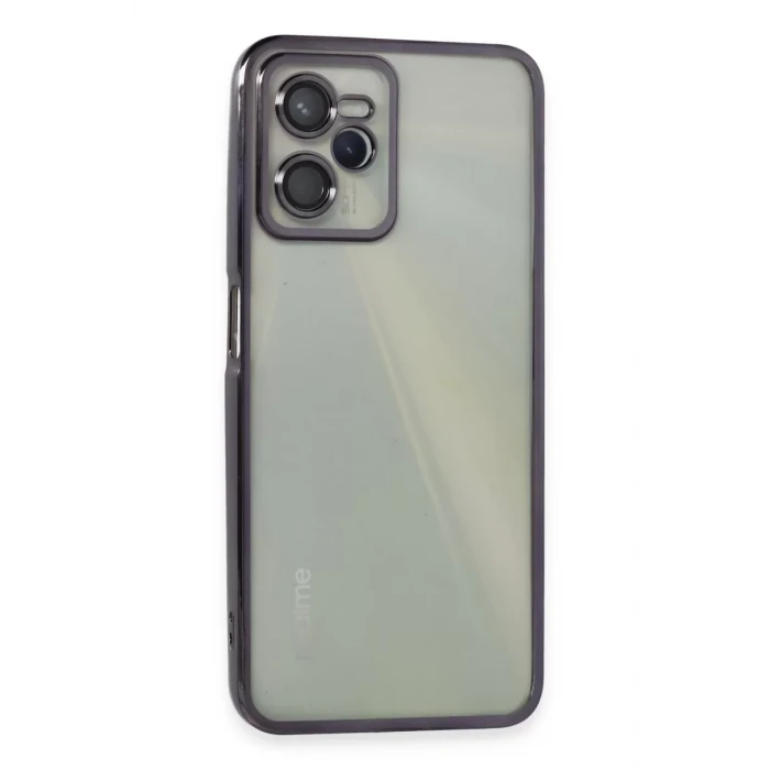 Newface Realme C35 Kılıf Razer Lensli Silikon - Mor