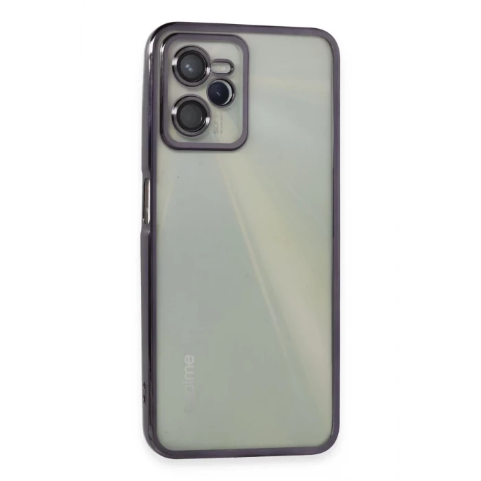Newface Realme C35 Kılıf Razer Lensli Silikon - Mor