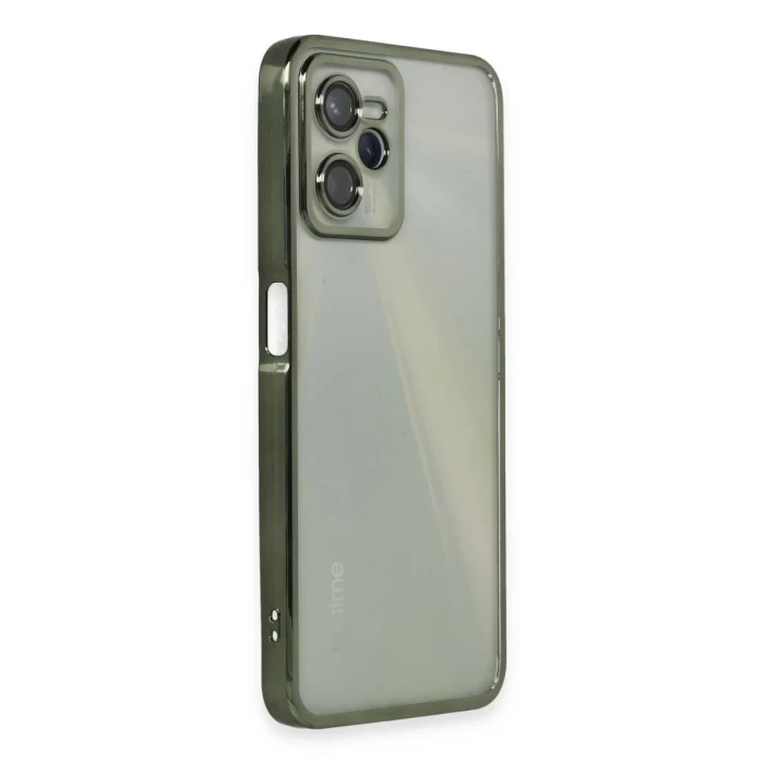 Newface Realme C35 Kılıf Razer Lensli Silikon - Yeşil