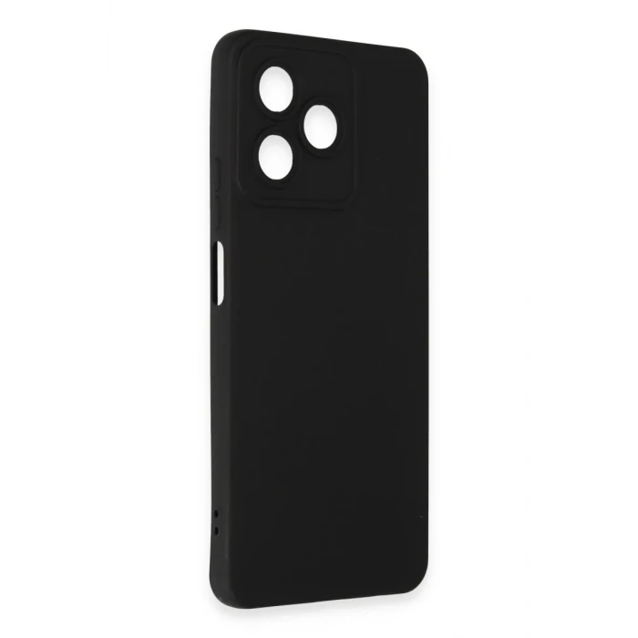 Newface Realme C53 Kılıf Nano içi Kadife Silikon - Siyah