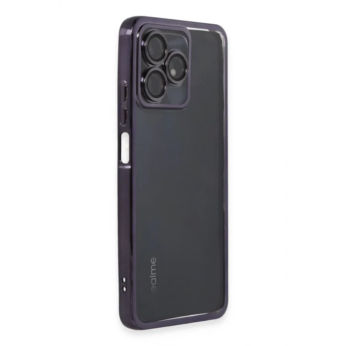Newface Realme C53 Kılıf Razer Lensli Silikon - Mor