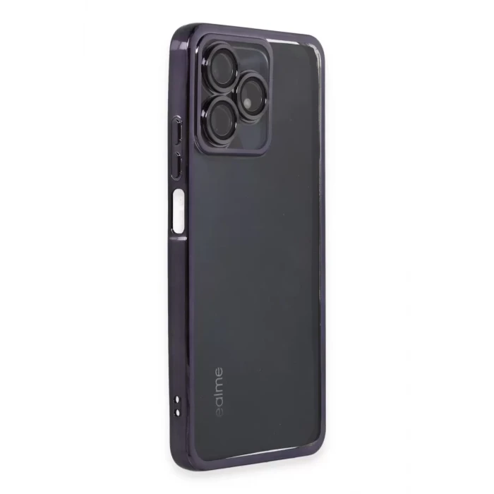 Newface Realme C53 Kılıf Razer Lensli Silikon - Mor