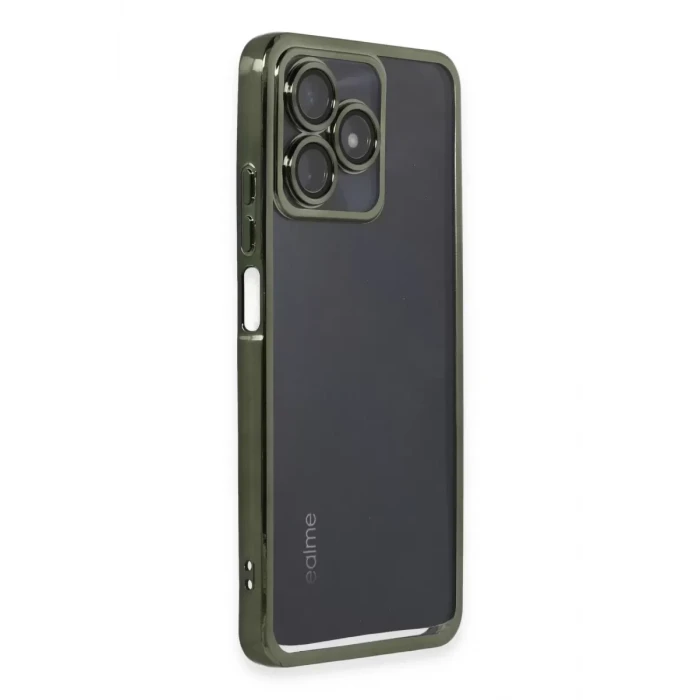 Newface Realme C53 Kılıf Razer Lensli Silikon - Yeşil
