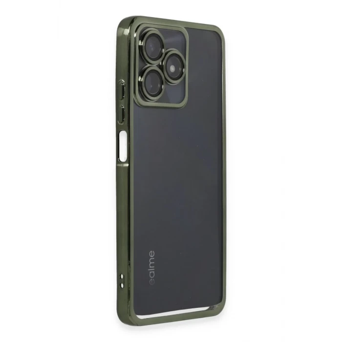 Newface Realme C53 Kılıf Razer Lensli Silikon - Yeşil